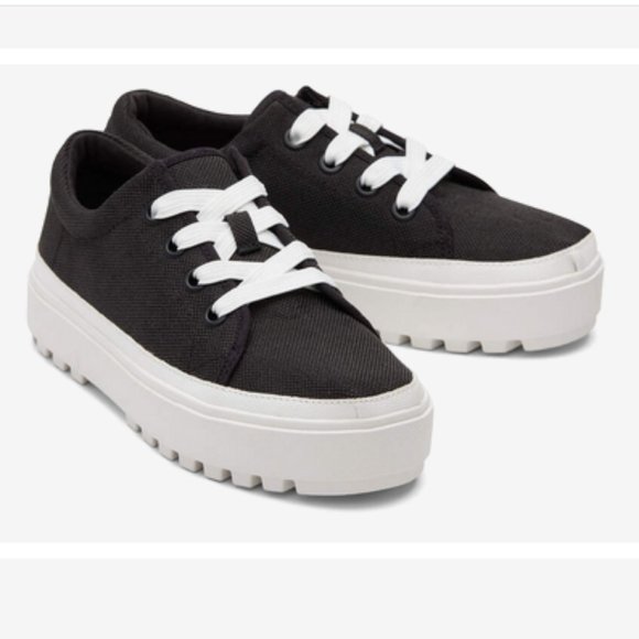 TOMS Canvas Platform Sneakers - Picture 1 of 8